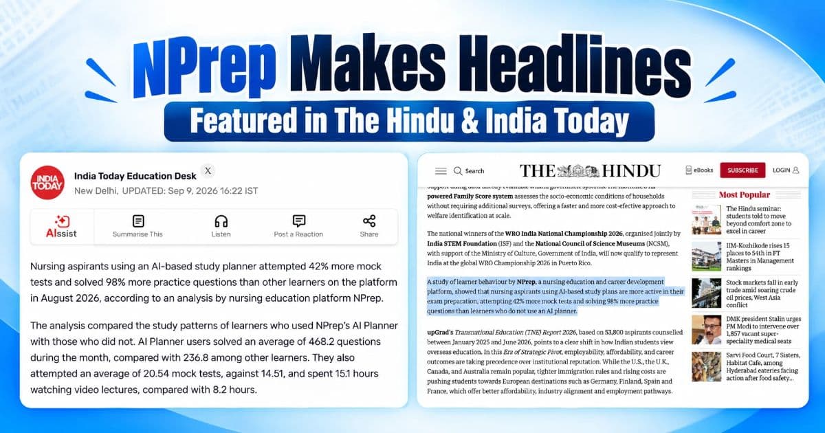 NPrep in The Hindu & India Today: AI Planner Users Solve 98% More Questions